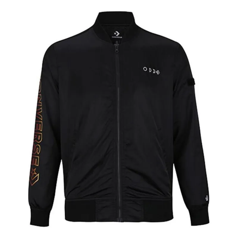 Converse Casual Sports Stand Collar Baseball Jacket 'Black' 10007769-A01 sold by KicksCrew