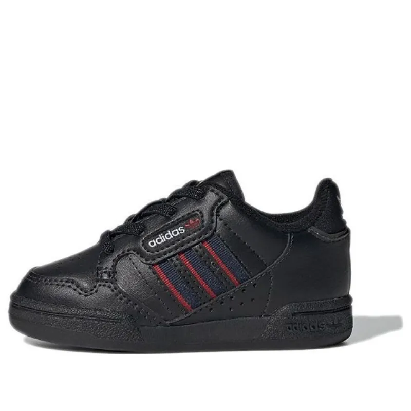 (TD) adidas originals Continental 80 Stripes EL 'Black Navy Red' S42614 sold by KicksCrew