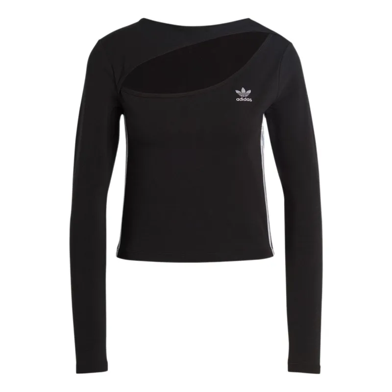 Adidas long sleeve T-shirt 'White Black' IS5375 sold by KicksCrew