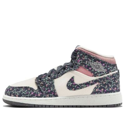 (GS) Air Jordan 1 Mid 'Floral Canvas' FJ3451-001 sold by KicksCrew
