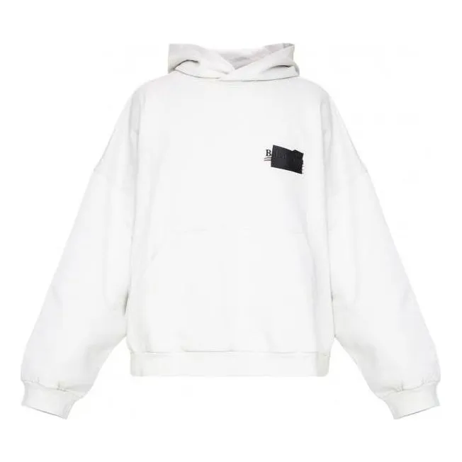 Balenciaga Gaffer Oversized Hoodie 'Ecru' 713677TNVG29592 sold by KicksCrew
