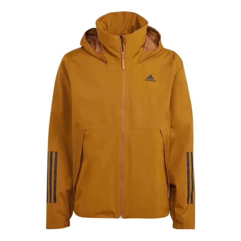 Adidas Bsc 3-Stripes Rain.Rdy Jackets 'Brown' IK0506 sold by KicksCrew
