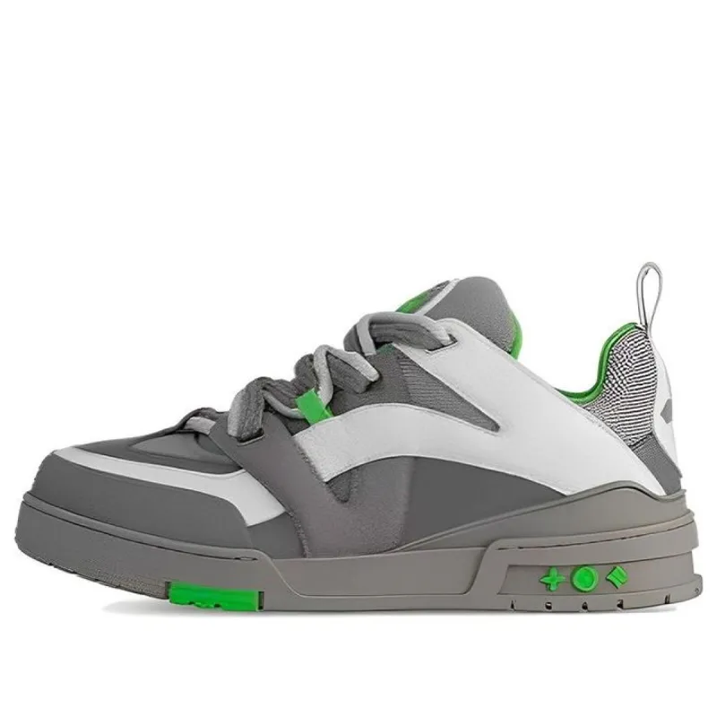 LOUIS VUITTON LV Skate Sneakers 'Grey Green' 1ABZ4R sold by KicksCrew