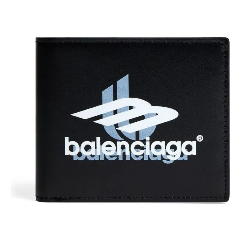 Balenciaga Cash Square Folded Wallet Box 'Black White' 5945492AAPK1090 sold by KicksCrew