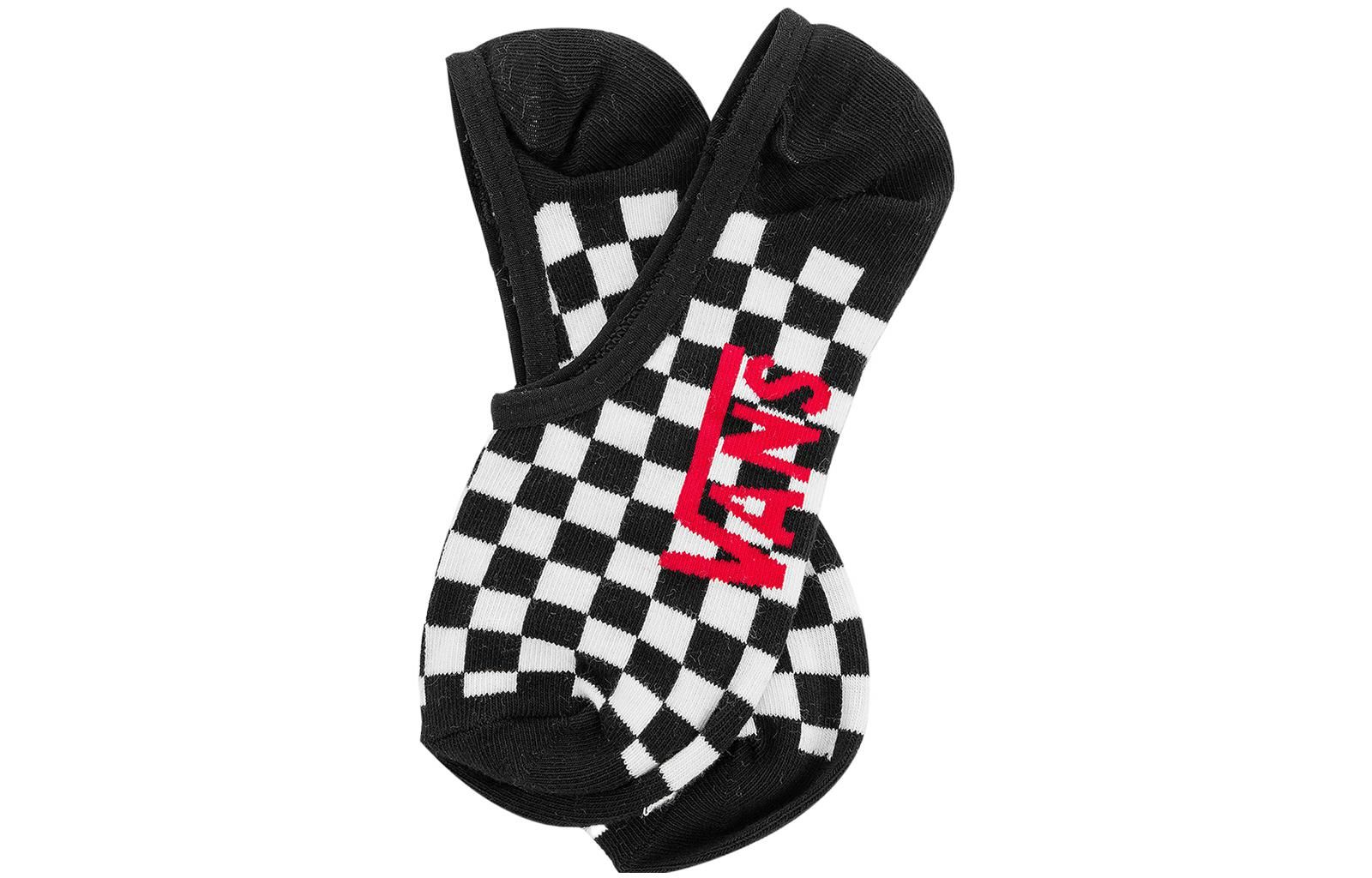 Vans Checkerboard Super No Show Socks 'White Black' VN0001O27051 sold by KicksCrew product image thumbnail 3