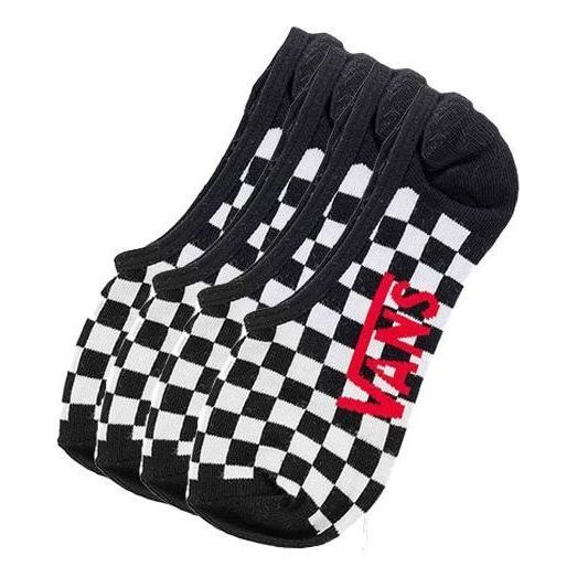Vans Checkerboard Super No Show Socks 'White Black' VN0001O27051 sold by KicksCrew
