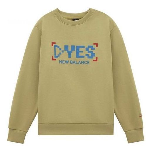 New Balance Casual Graphic Print Sweatshirt 'Yellow Blue' AMT11341-BEI sold by KicksCrew