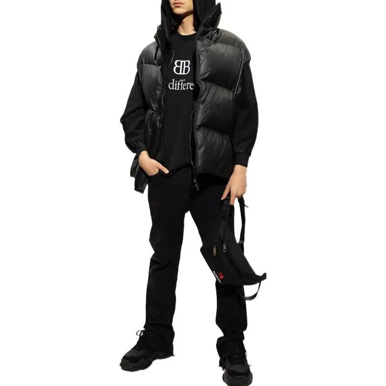 Balenciaga BB Be Different T-Shirt Medium Fit 'Black' 612966TNVU91070 sold by KicksCrew product image thumbnail 3