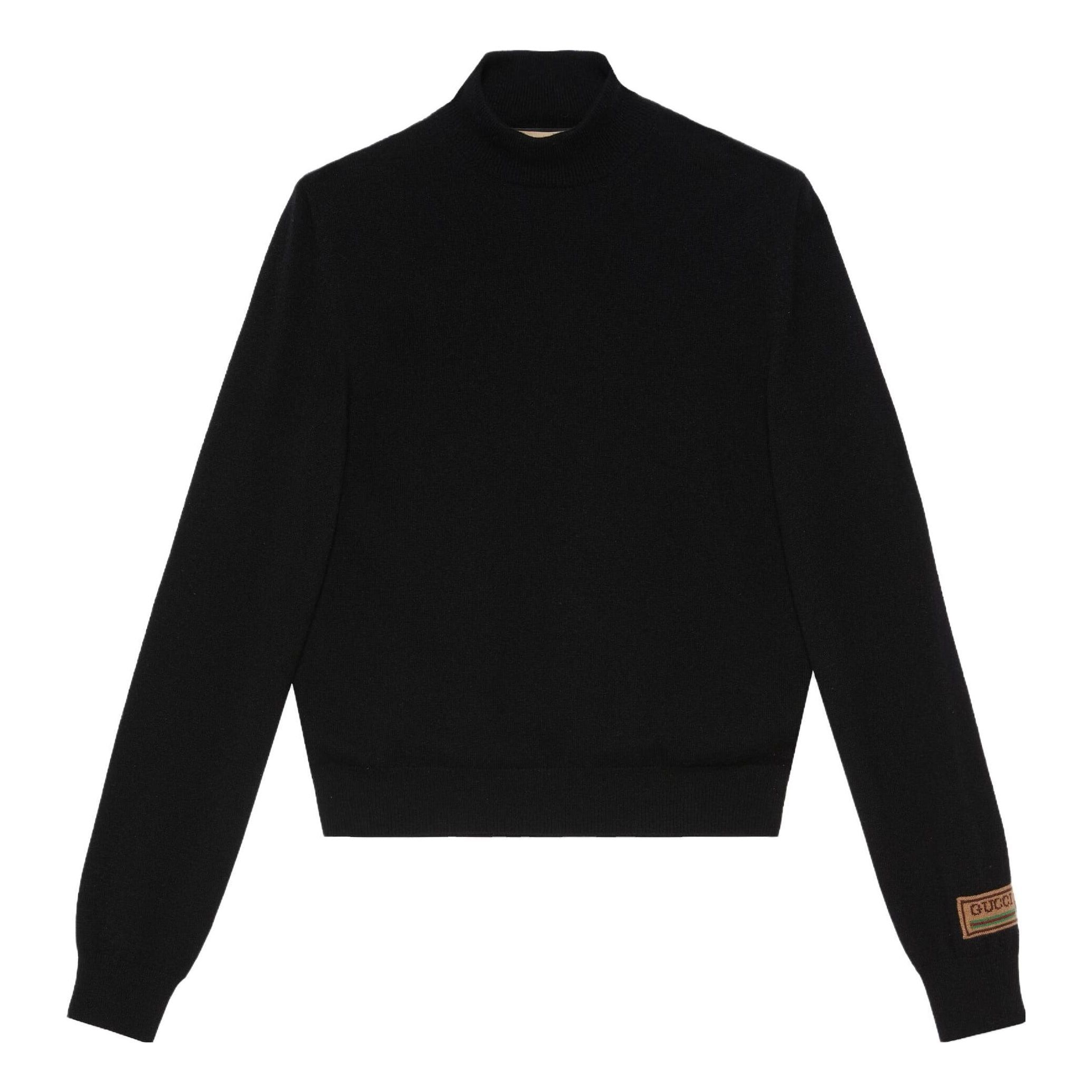 Gucci Cashmere Polo Neck With Gucci Intarsia 'Black' 694752-XKCD3-1152 sold by KicksCrew