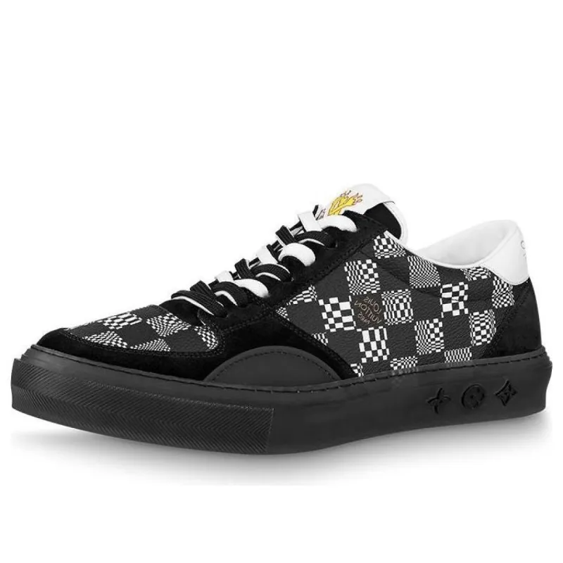 LOUIS VUITTON Ollie Sneakers 'Black Plaid Monogram' 1A8Q1B sold by KicksCrew