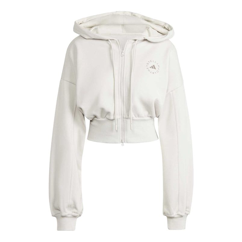 adidas By Stella Mccartney Cropped Zip Hoodie 'Chalk Pearl' IT8268 sold by KicksCrew