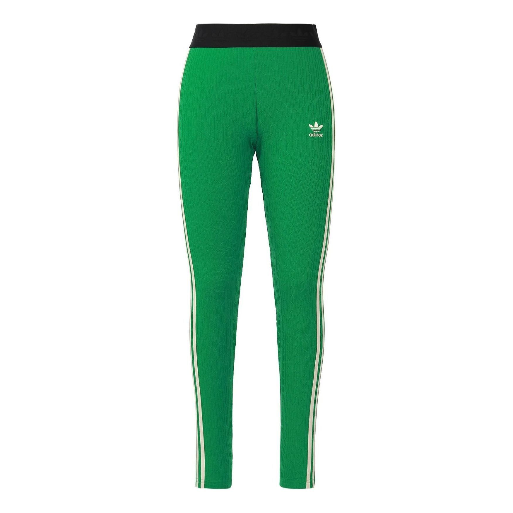 (WMNS) adidas Adicolor 70s Knit Leggings 'Green' IK7847 sold by KicksCrew