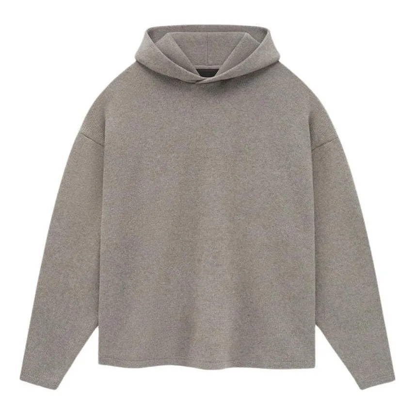 Fear of God Essentials SS24 Knit Hoodie 'Heather Grey' 192SU244411F sold by KicksCrew
