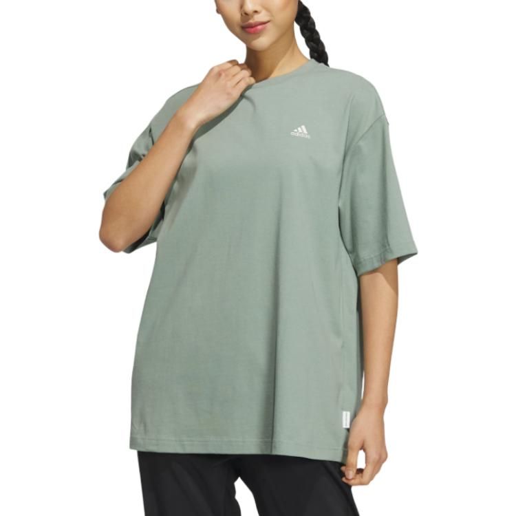 (WMNS) adidas Sportswear Three Stripes T-Shorts 'Green' IS7405 sold by KicksCrew product image thumbnail 2