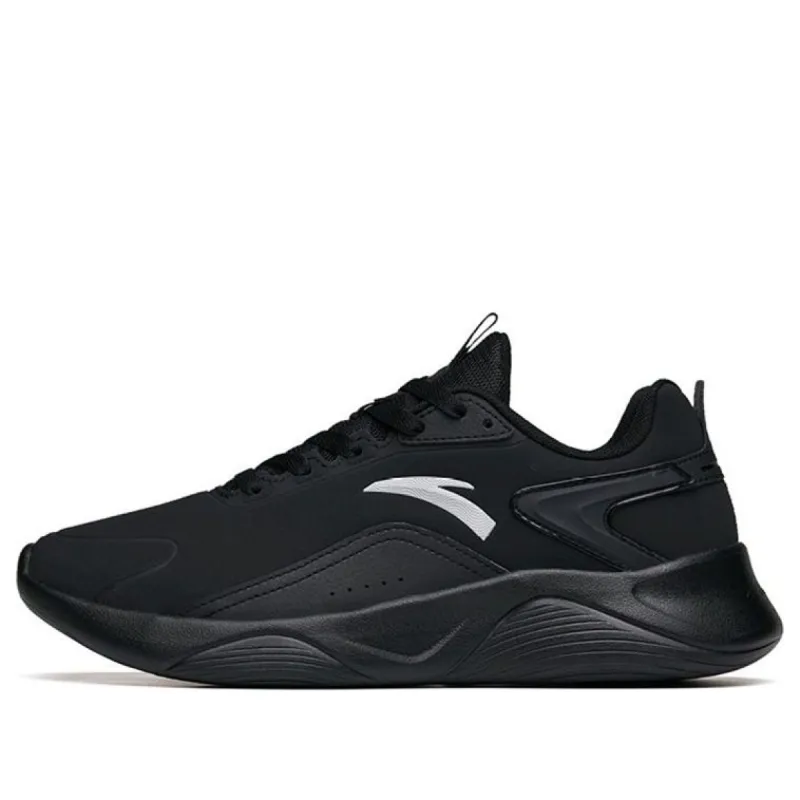 ANTA Runninng Series Sneakers Leather 'Black White' 112215571-7 sold by KicksCrew