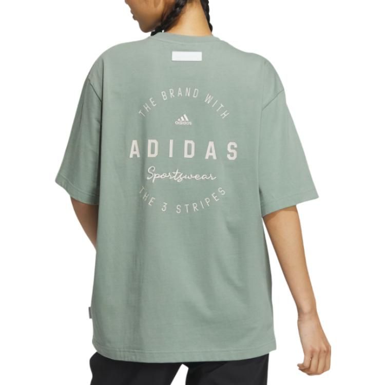 (WMNS) adidas Sportswear Three Stripes T-Shorts 'Green' IS7405 sold by KicksCrew product image thumbnail 3