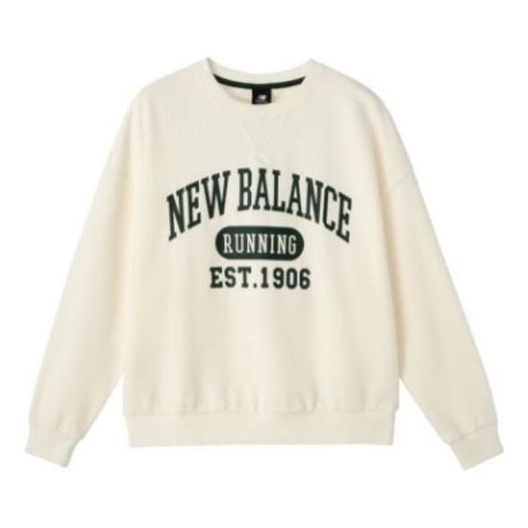 (WMNS) New Balance Classic Running Sweatshirt 'White Green' AWT31356-CIC sold by KicksCrew