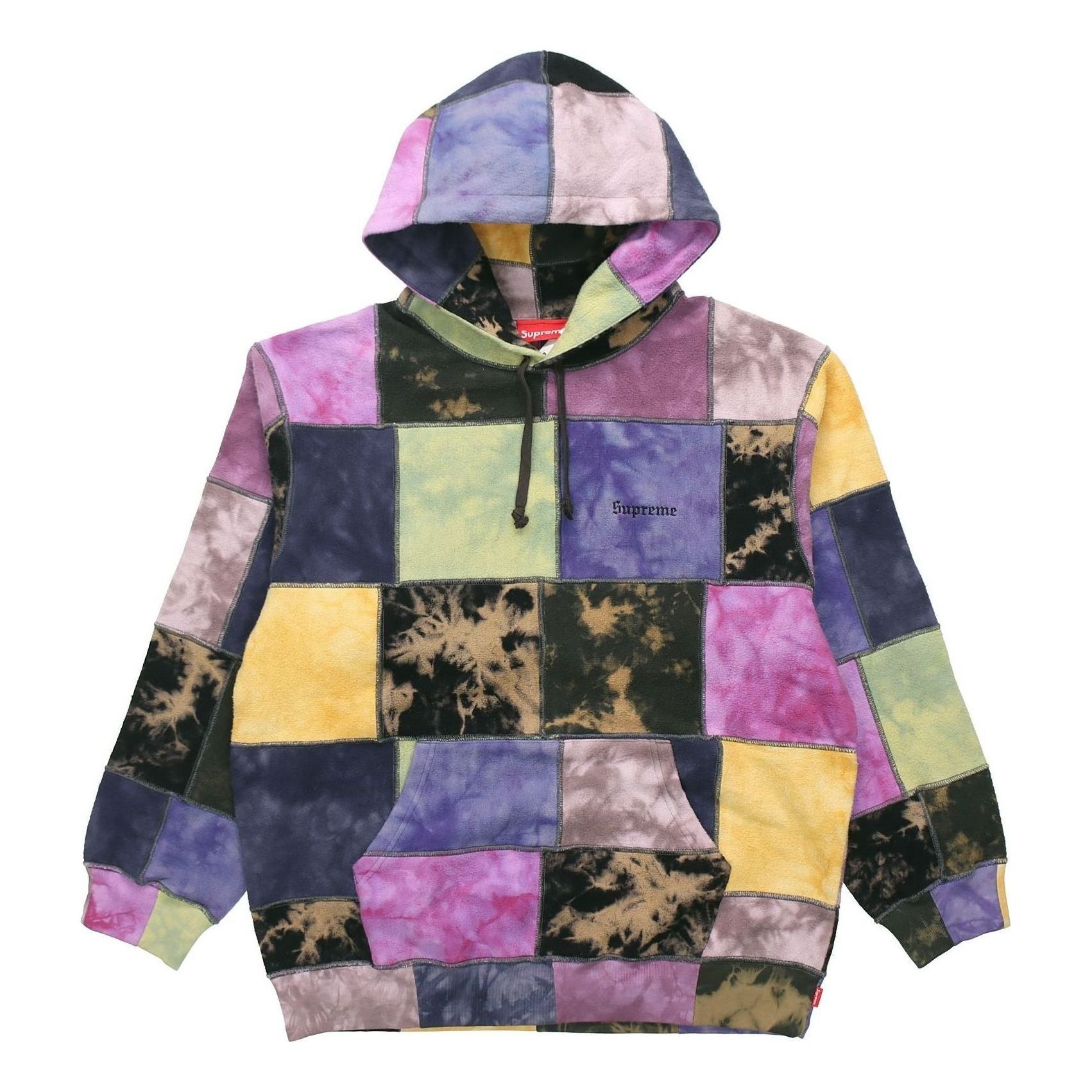 Supreme Patchwork Tie Dye Hooded Sweatshirt 'Multi-Color' SUP-SS19-10178 sold by KicksCrew