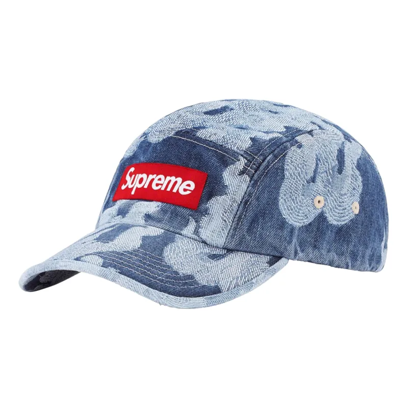 Supreme Flames Jacquard Denim Camp Cap 'Teal' SUP-SS23-2261 sold by KicksCrew