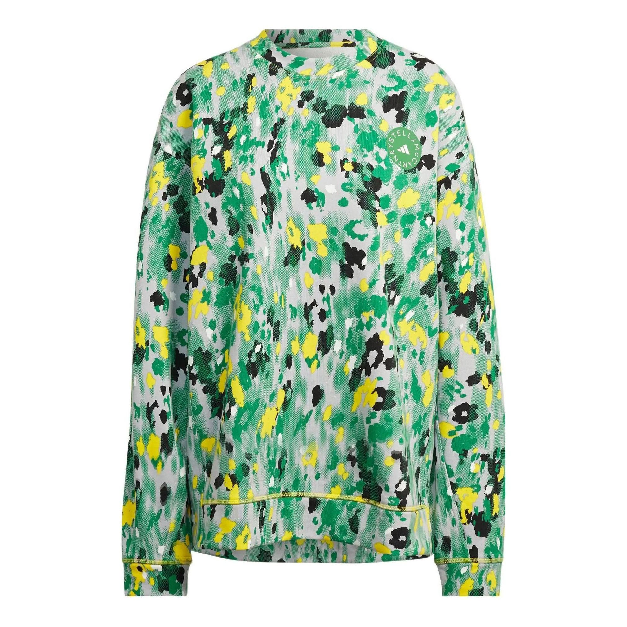 (WMNS) adidas by Stella McCartney Floral Print Sweatshirt 'Green' HG1932 sold by KicksCrew