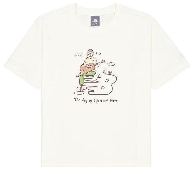(WMNS) New Balance x PK Illustration T-shirt 'Ivory' NEE26092-IV sold by KicksCrew