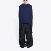 Balenciaga Double B Highneck Wool Knit Sweater 'Blue' 682010T16274011 sold by KicksCrew