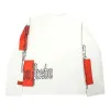 HERON PRESTON Fw22 Gothic Color Block Long-Sleeve T-shirt 'White Orange' HMAB026F22JER0020122 sold by KicksCrew