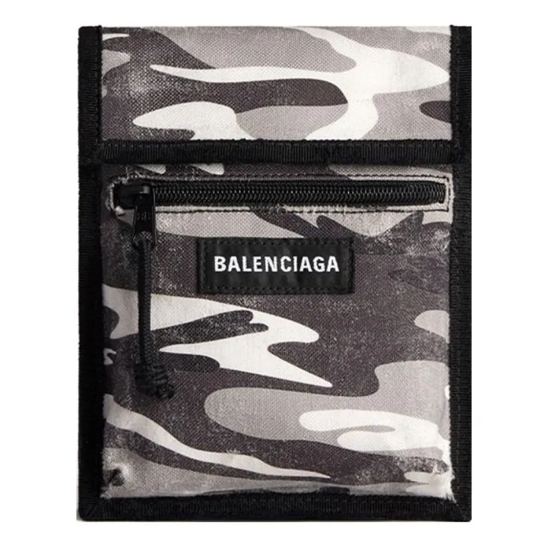 Balenciaga Explorer Small Pouch With Strap Camo Print 'Grey' 6559822AARO9061 sold by KicksCrew