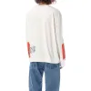 HERON PRESTON Fw22 Gothic Color Block Long-Sleeve T-shirt 'White Orange' HMAB026F22JER0020122 sold by KicksCrew