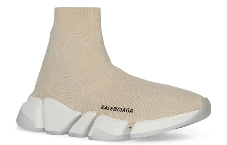 (WMNS) Balenciaga Speed 2.0 Trainers 'Rib-Knit Light Beige' 654045W2DI29195 sold by KicksCrew product image thumbnail 2