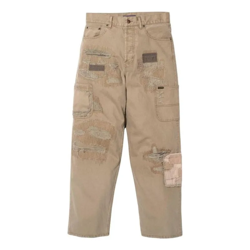 Supreme x Blackmeans Mended Loose Fit Jeans 'Tan' SUP-FW23-241 sold by KicksCrew