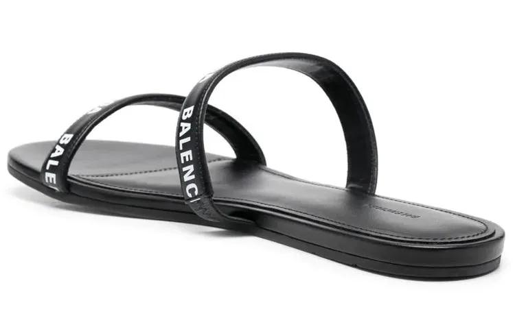 (WMNS) Balenciaga Logo Sandals 'Calf Black' 694999WCAE11090 sold by KicksCrew product image thumbnail 3