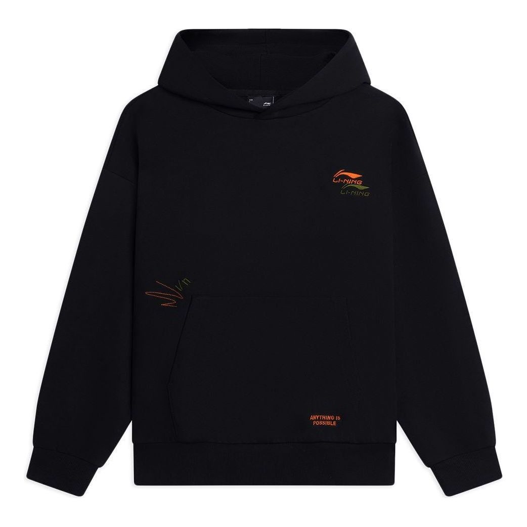 Li-Ning Anything Is Possible Graphic Hoodie 'Black' AWDSF73-4 sold by KicksCrew