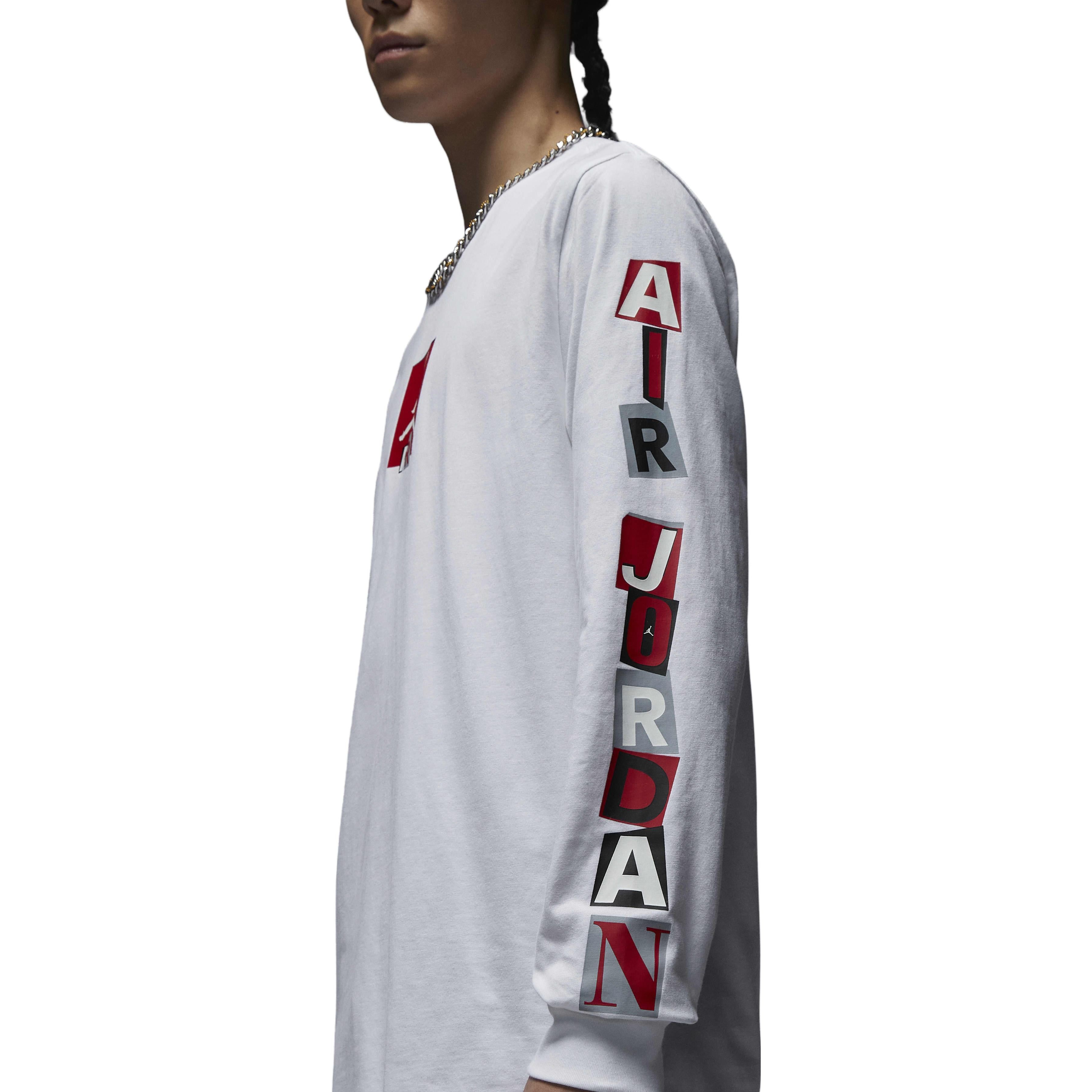 Air Jordan Brand Graphic Long-Sleeve T-Shirt 'White' FD7018-100 sold by KicksCrew product image thumbnail 5