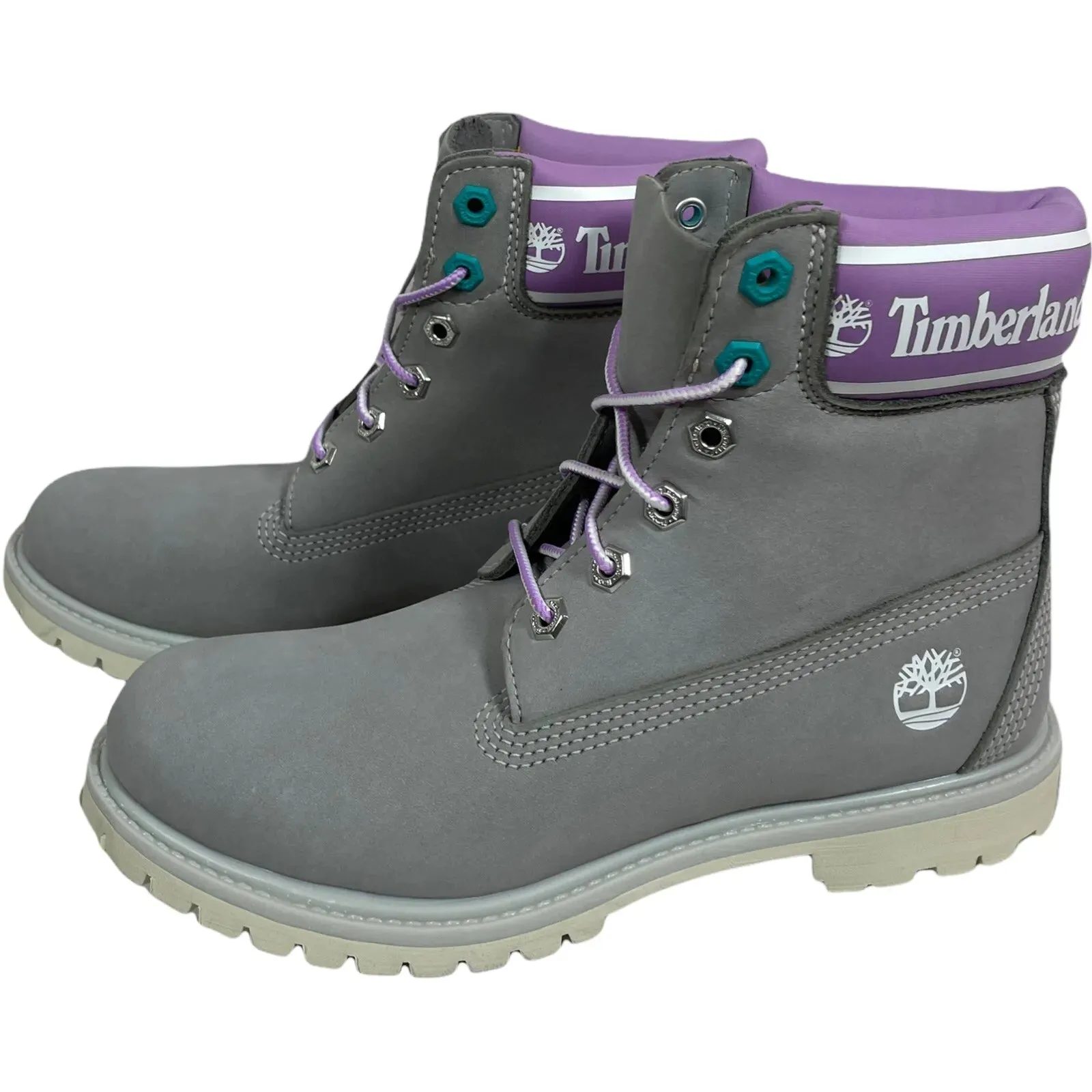 (WMNS) Timberland 6 Inch Premium Waterproof Boots 'Medium Grey Nubuck' A41D6 sold by KicksCrew product image thumbnail 2