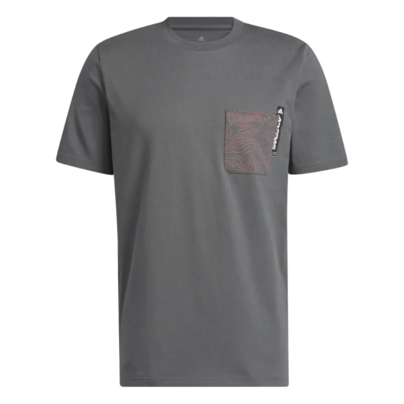 adidas City Escape Graphic Pocket T-Shirt 'Grey' H49664 sold by KicksCrew
