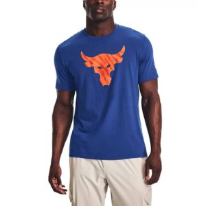 Under Armour Project Rock Brahma Bull Short Sleeve T-shirt 'Blue Orange' 1361733-471 sold by KicksCrew