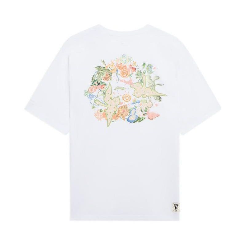Li-Ning Floral Graphic T-shirt 'White' AHSS755-1 sold by KicksCrew product image thumbnail 2