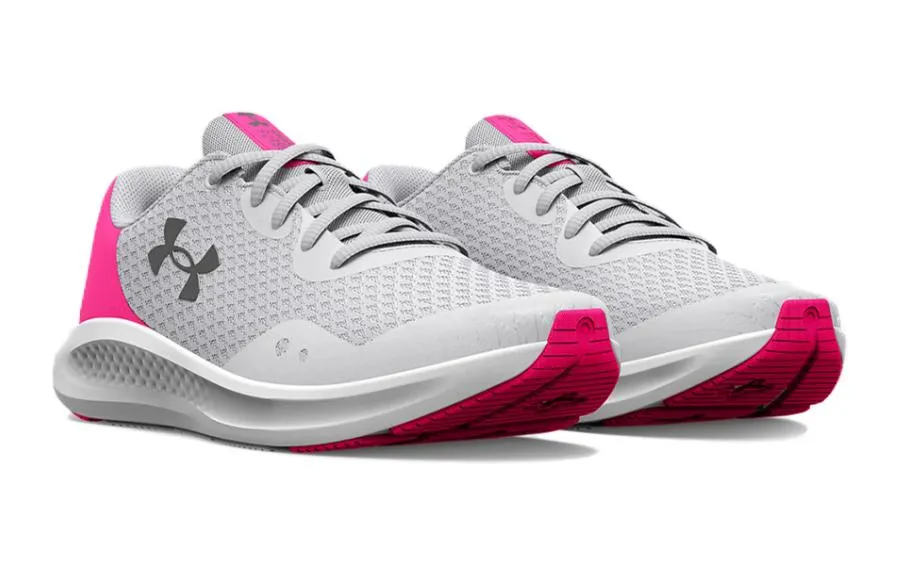 (GS) Under Armour Charged Pursuit 3 'Halo Grey Electro Pink' 3025011-100 sold by KicksCrew product image thumbnail 3