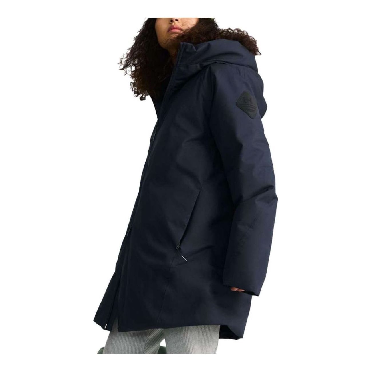 (WMNS) Under Armour Woven Down Jacket 'Black' 1378856-001 sold by KicksCrew
