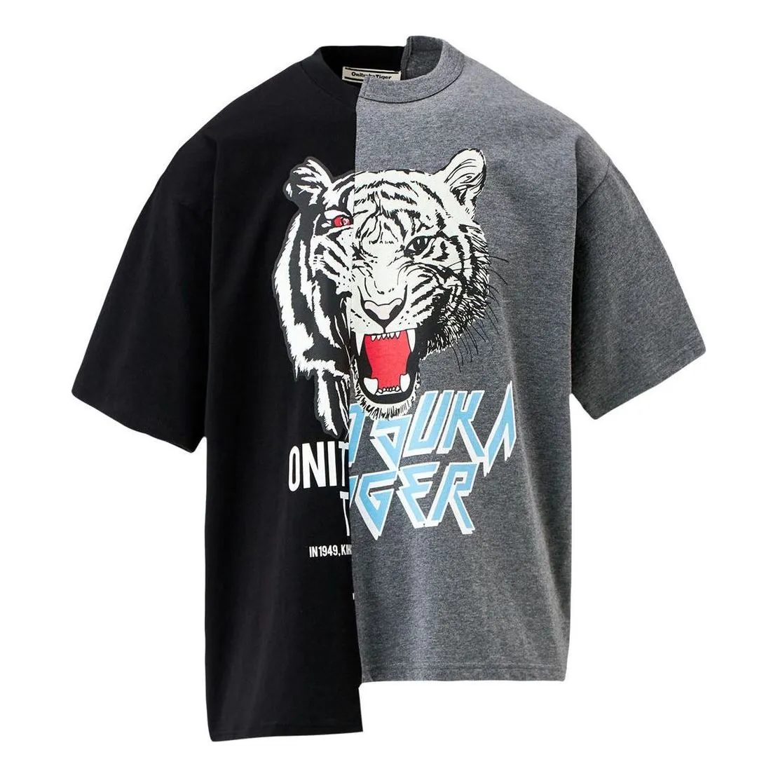Onitsuka Tiger Graphic T-shirt 'Black Grey' 2183B177-001 sold by KicksCrew