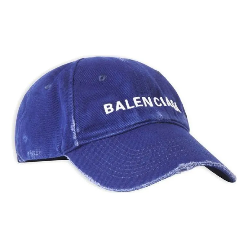 Balenciaga Visor Logo Cap 'Blue White' 5907584A9B9-4077 sold by KicksCrew