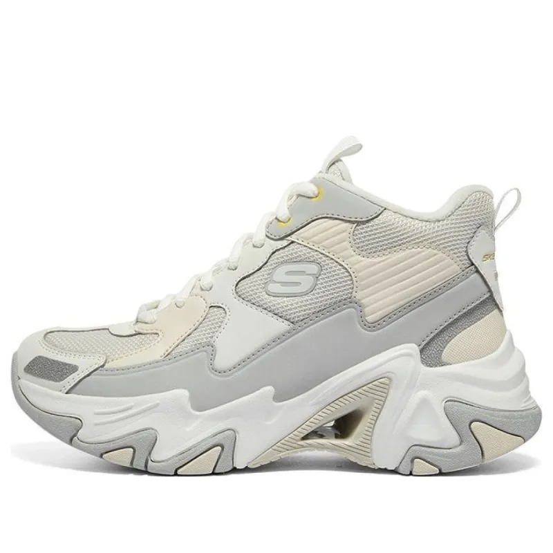 (WMNS) Skechers HighTop Versatile Comfort ShockAbsorbent Shoes 'Beige Grey' 896274-GYMT sold by KicksCrew