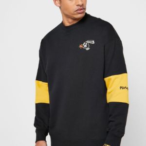 PUMA x Randomevent Crewneck Sweatshirt 'Black Yellow' 59666401 sold by KicksCrew