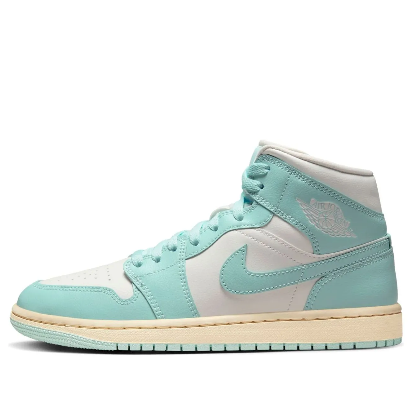 (WMNS) Air Jordan 1 Mid 'Light Dew' BQ6472-132 sold by KicksCrew