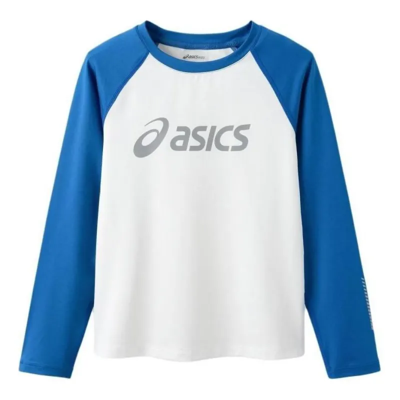 (GS) ASICS Logo Long Sleeve T-shirt 'White' 333241003001-8861 sold by KicksCrew
