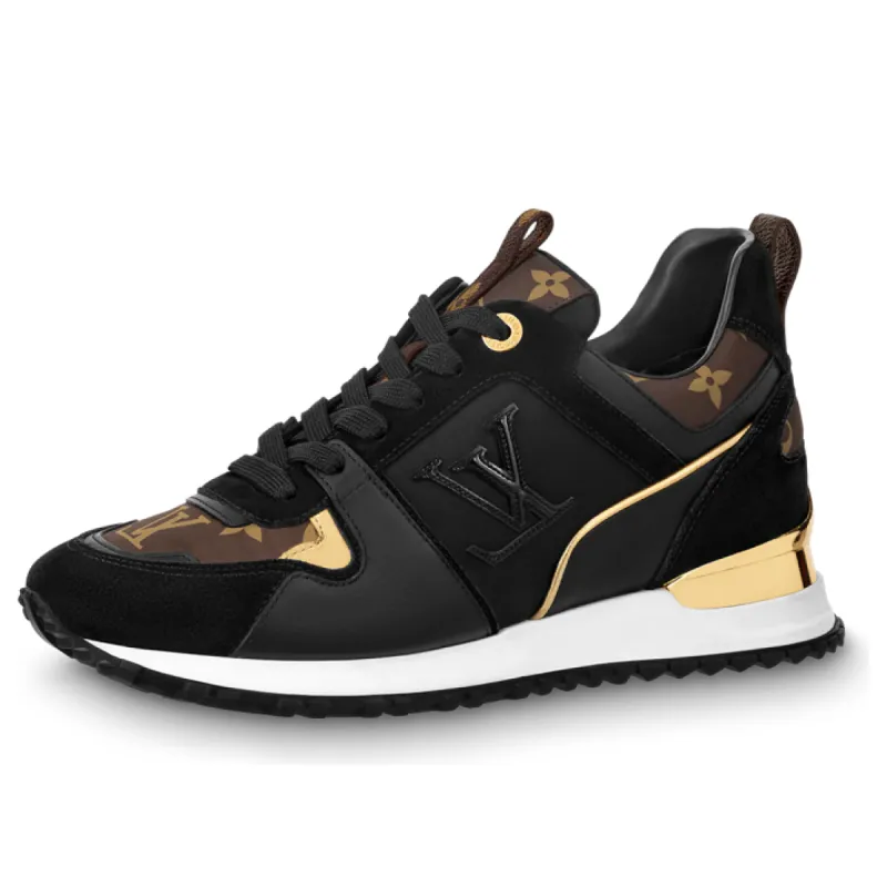 (WMNS) LOUIS VUITTON Run Away Trainers 'Black with Brown Monogram' 1AAP39 sold by KicksCrew
