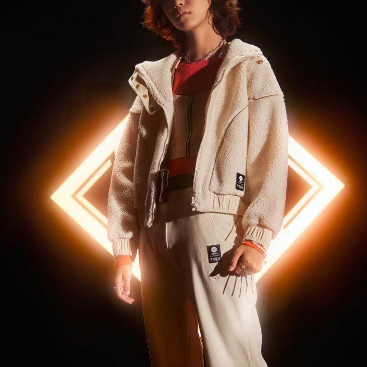 (WMNS) adidas Neo x Jujutsu Kaisen Fleece Jacket 'White' HZ2420 sold by KicksCrew product image thumbnail 4