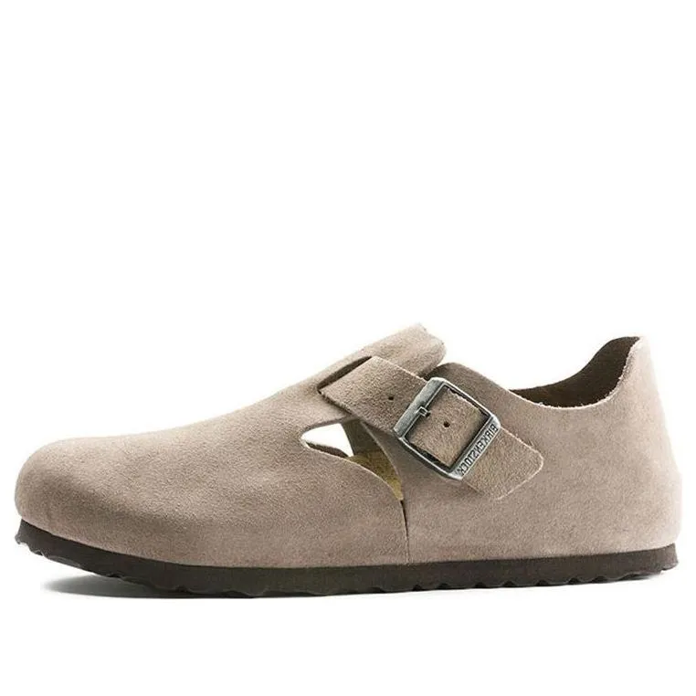 Birkenstock London Suede Leather Narrow Fit Shoes 'Taupe' 1010504 sold by KicksCrew