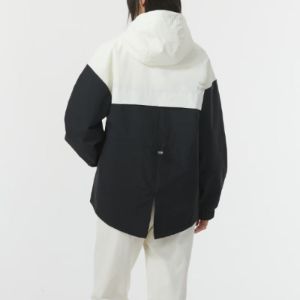 (WMNS) New Balance Color Block Jacket 'White Black' NAE11312-BK sold by KicksCrew